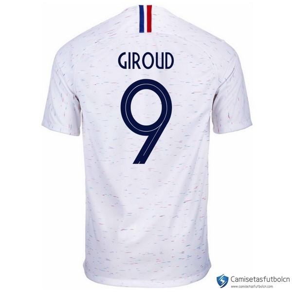 Camiseta Seleccion Francia Segunda equipo Giroud 2018 Blanco